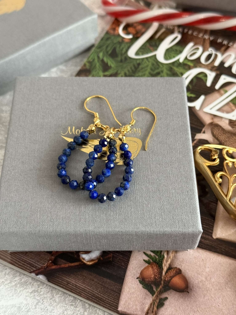 Kolczyki z kamieni Lapis Lazuli - Kolczyki z kamieni Lapis Lazuli