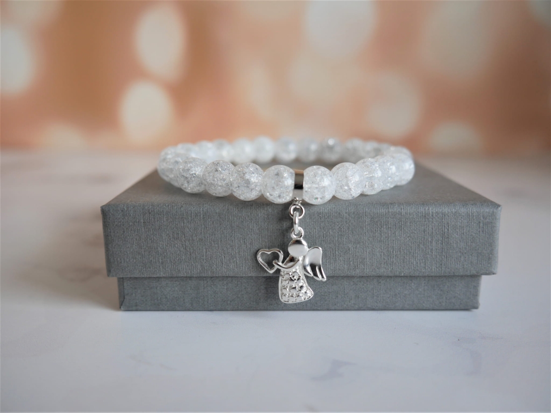 Bransoletka kamień z Aniołkiem - P1110840.jpg