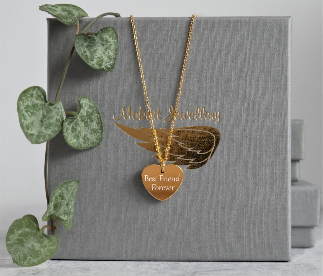 Naszyjnik dla Przyjaciółki z grawerem -  Best Friend Forever - Biżuteria personalizowana  - Naszyjnik dla Przyjaciółki z grawerem -  Best Friend Forever - Biżuteria personalizowana