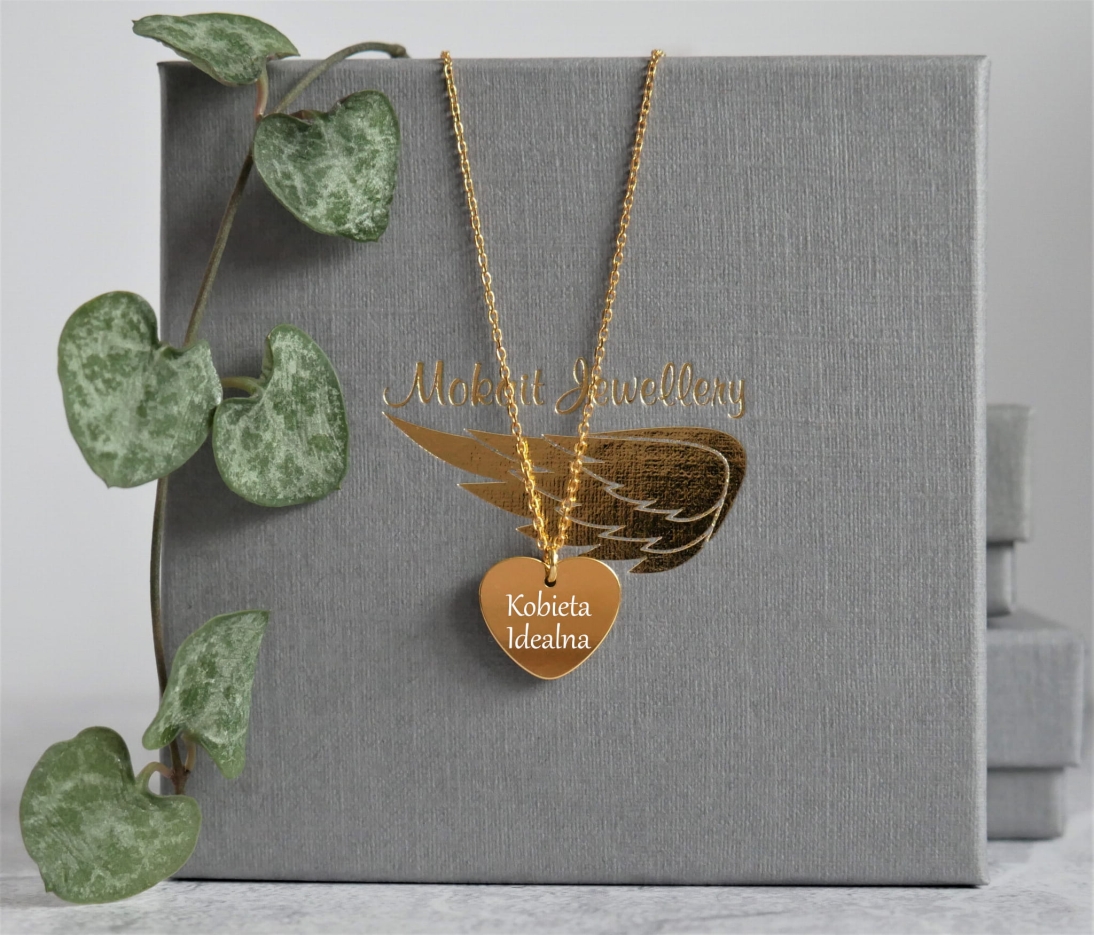 Naszyjnik dla Niej z grawerem -  Kobieta Idealna - Biżuteria personalizowana  - Naszyjnik dla Niej z grawerem - Kobieta Idealna - Biżuteria personalizowana