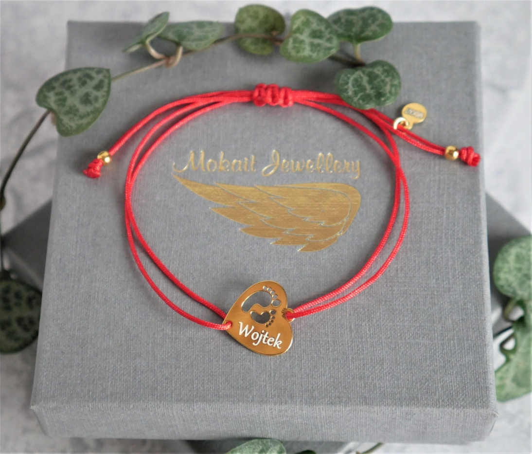 Konfigurator > Bransoletka na sznureczku  + dowolna przekładka z  dowolnym grawerem - Biżuteria personalizowana  