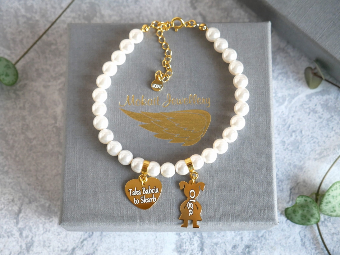 Bransoletka z perełek dla Babci - Cudowna Babcia - Prezent dla babci od wnuka/wnuczki - Bransoletka personalizowana z imieniem - P1170422.JPG