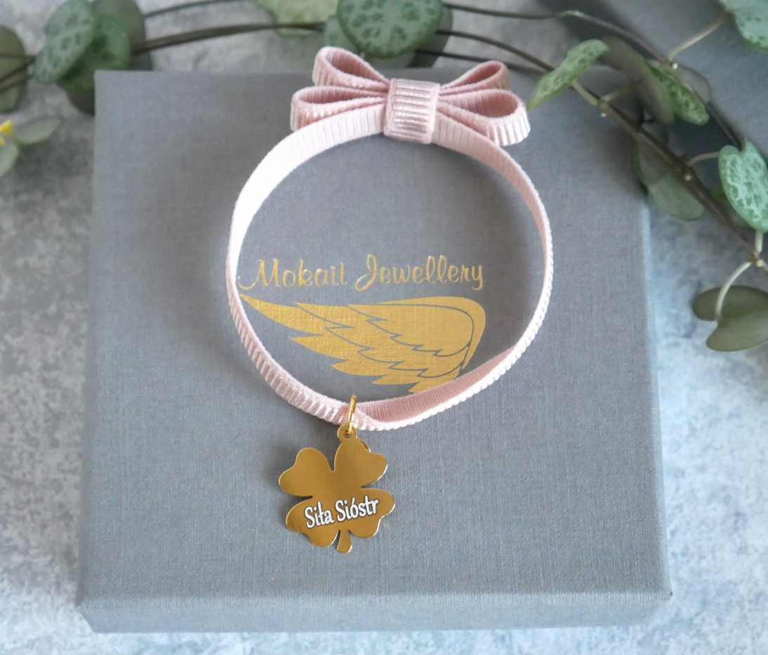 Bransoletka dla Siostry z koniczyną - Siła Sióstr - Pomysł na prezent personalizowany dla siostry - Bransoletka dla Siostry z koniczyną - Siła Sióstr - Pomysł na prezent personalizowany dla siostry